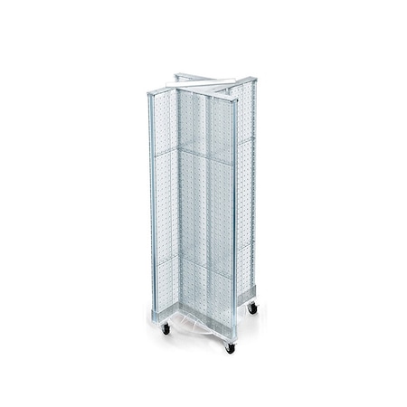 Azar Displays Pinwheel Pegboard Floor Display on Wheeled Base 700443-CLR